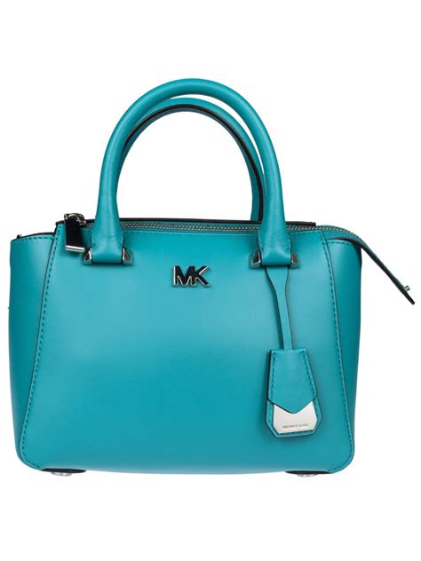 michael kors nolita mini blue tile